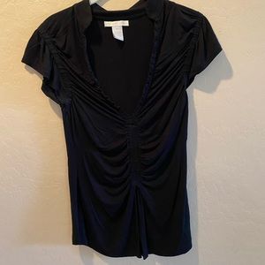 Ruched V-Neck Super Soft shirt